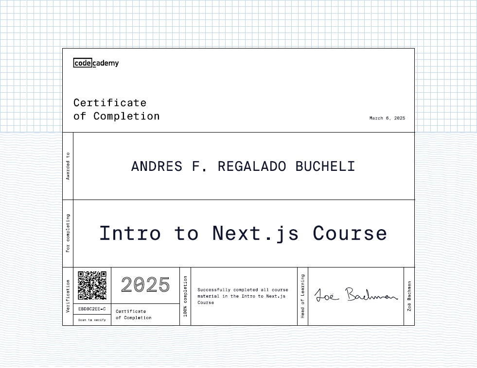 Photo of certificate