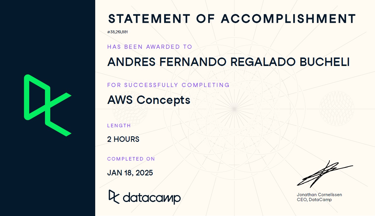 Photo of certificate
