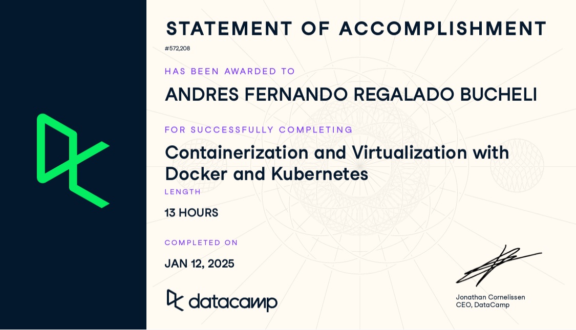Photo of certificate