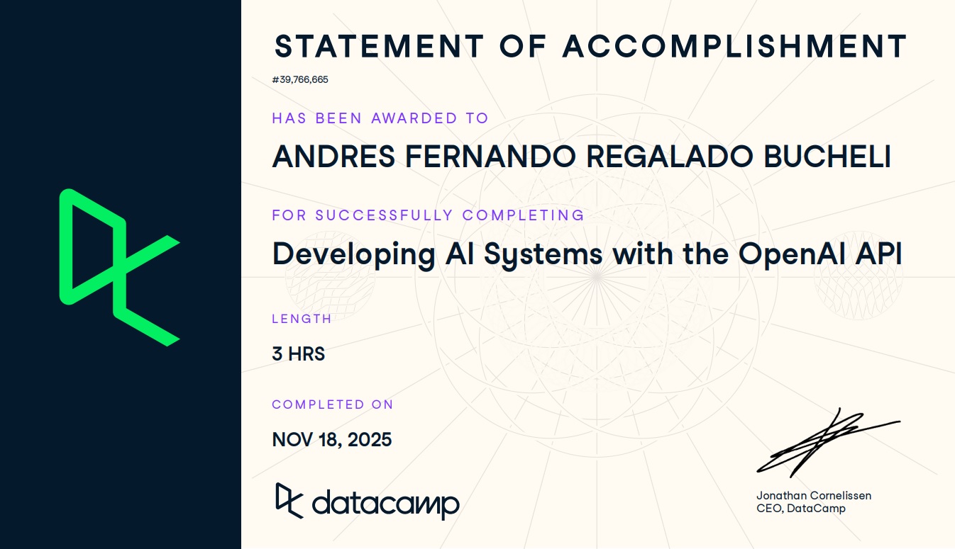 Photo of certificate