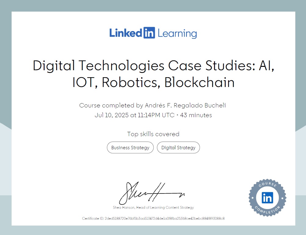 Photo of certificate