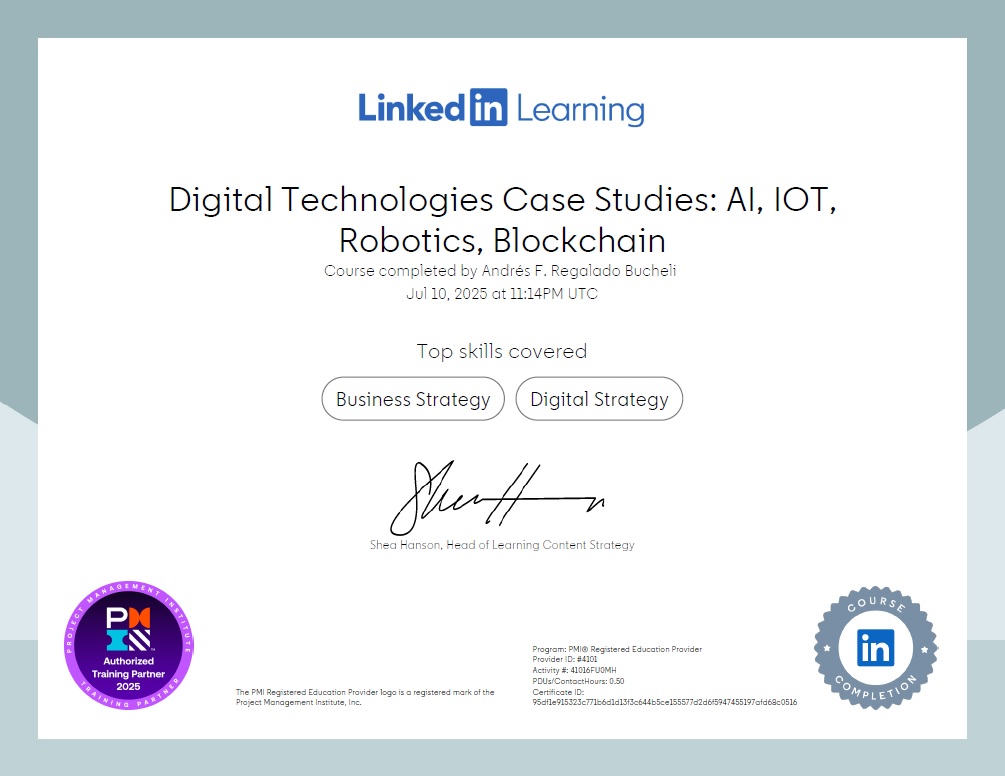 Photo of certificate