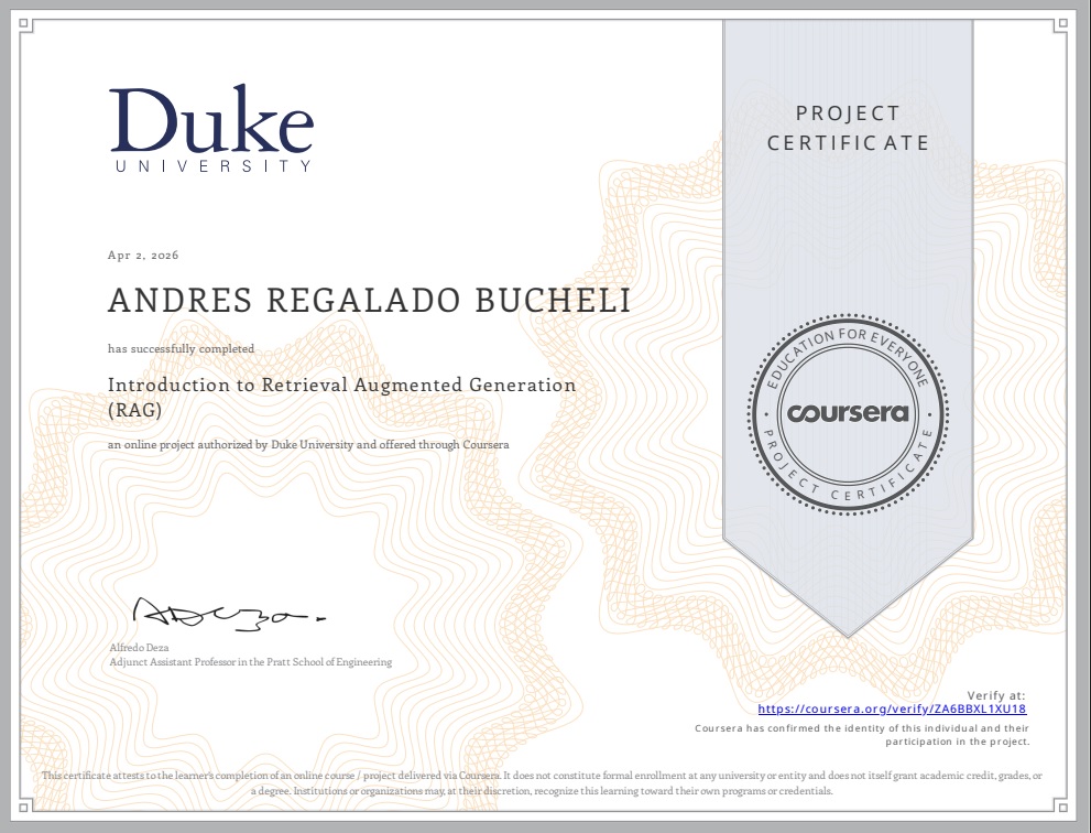 Photo of certificate