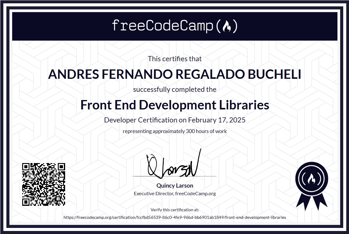 Photo of certificate