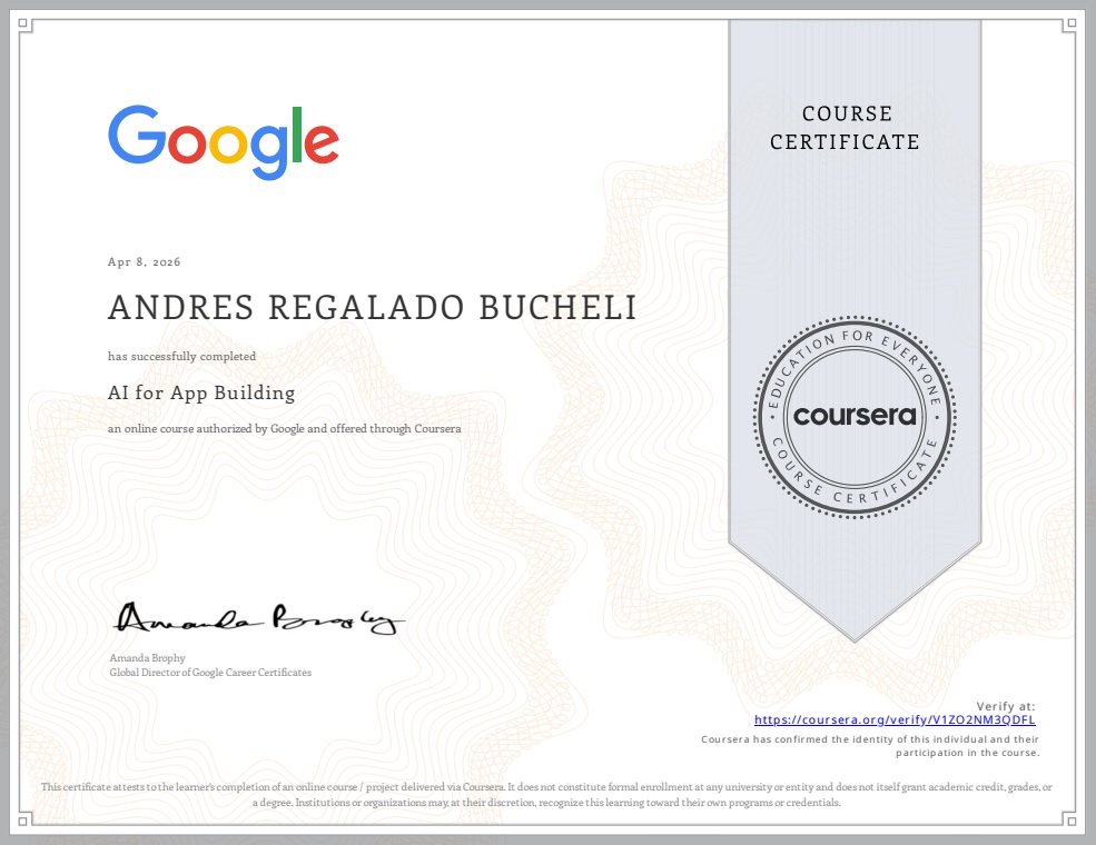 Photo of certificate