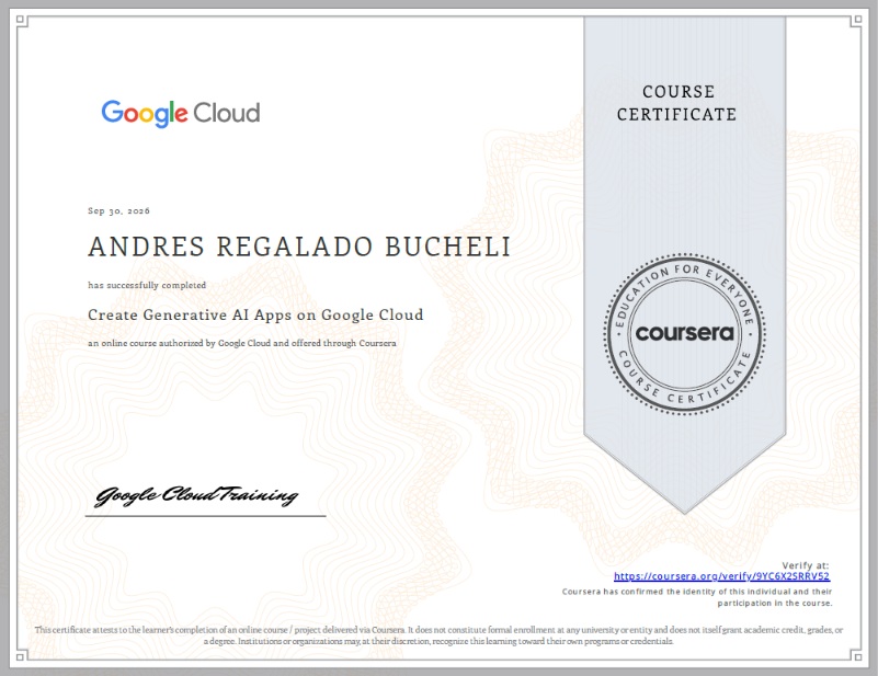 Photo of certificate