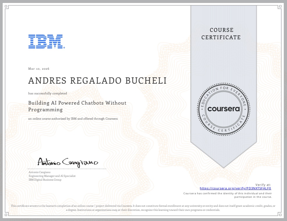 Photo of certificate