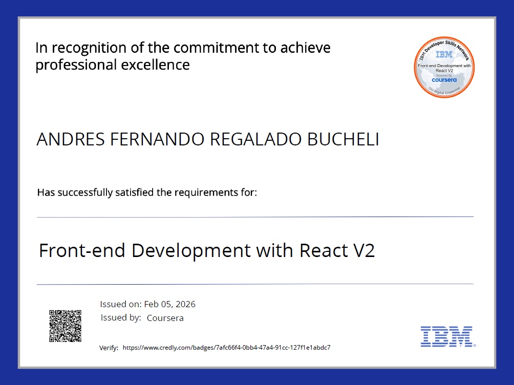 Photo of certificate