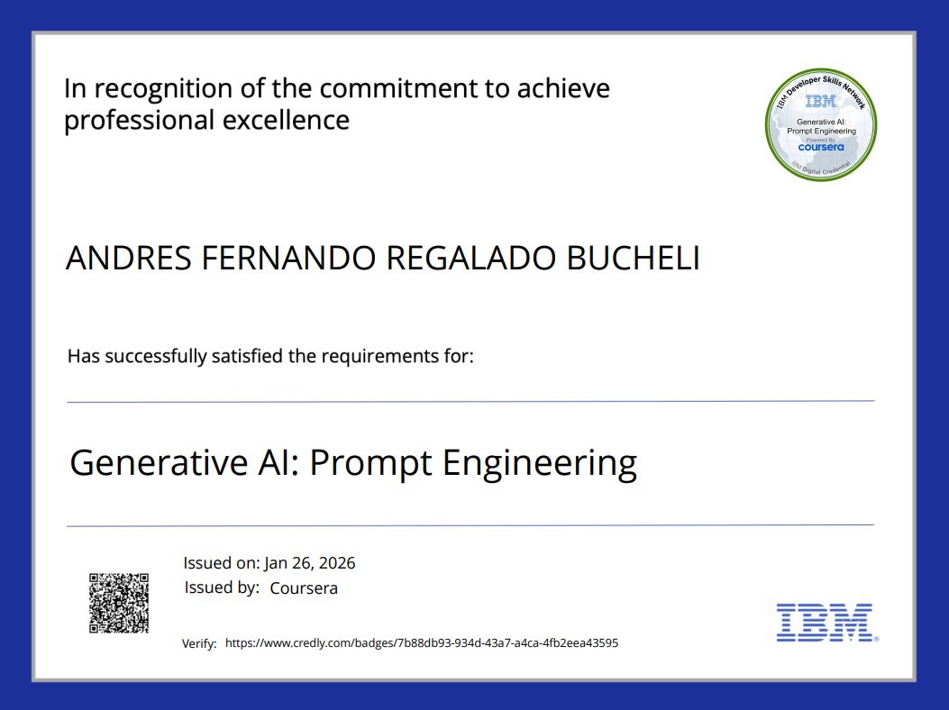 Photo of certificate