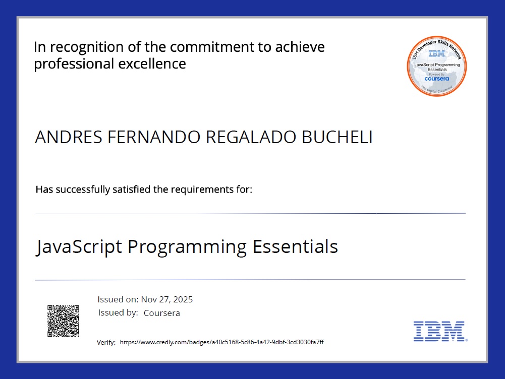 Photo of certificate