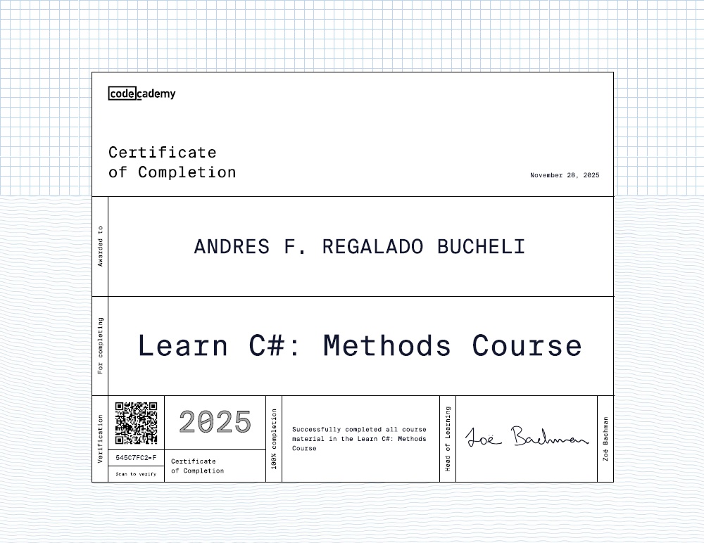 Photo of certificate