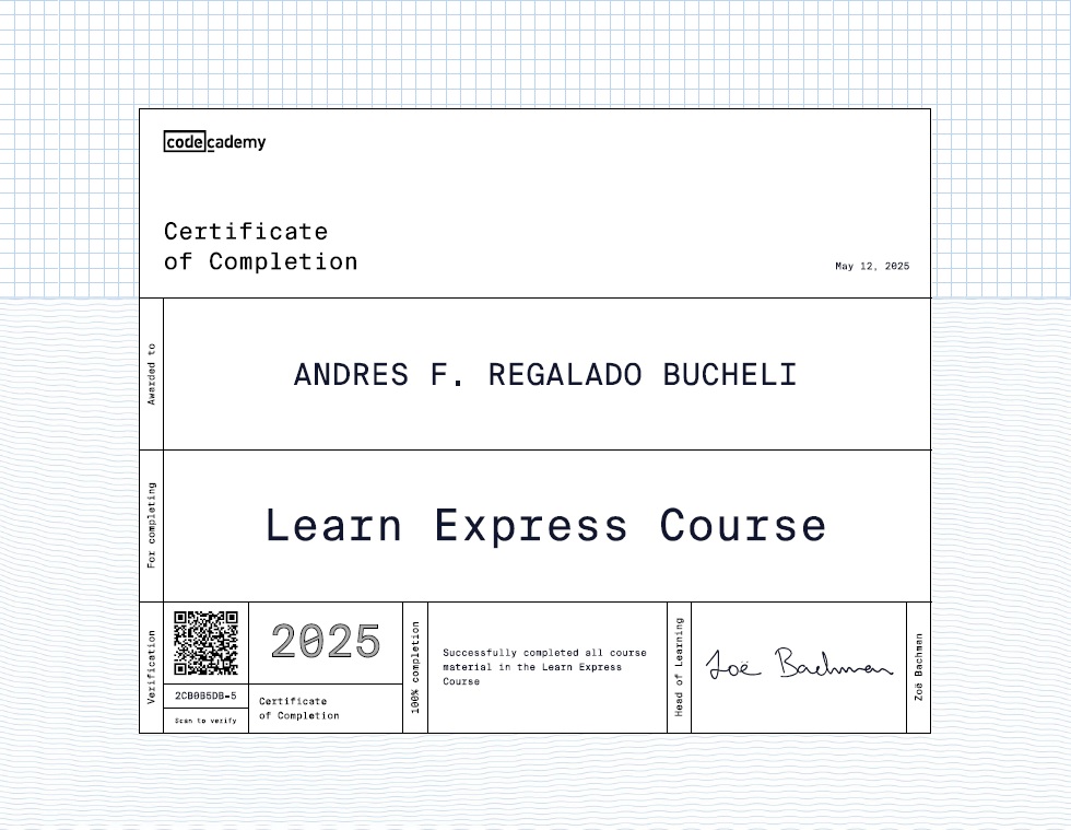 Photo of certificate