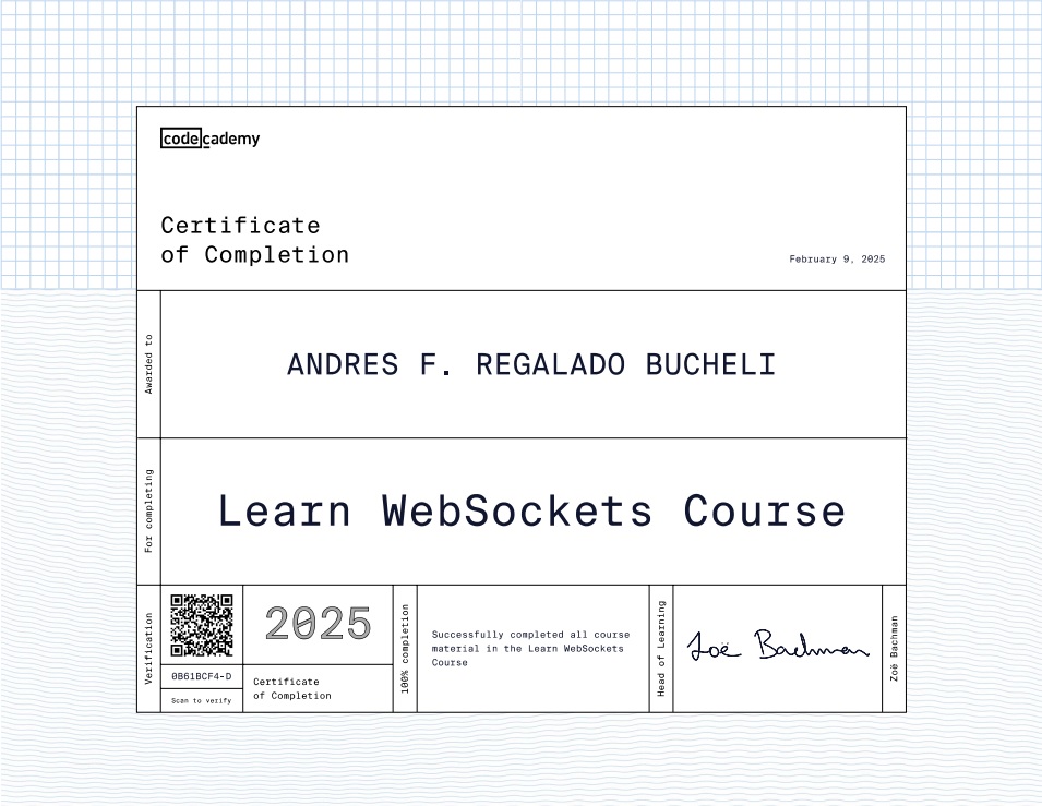 Photo of certificate