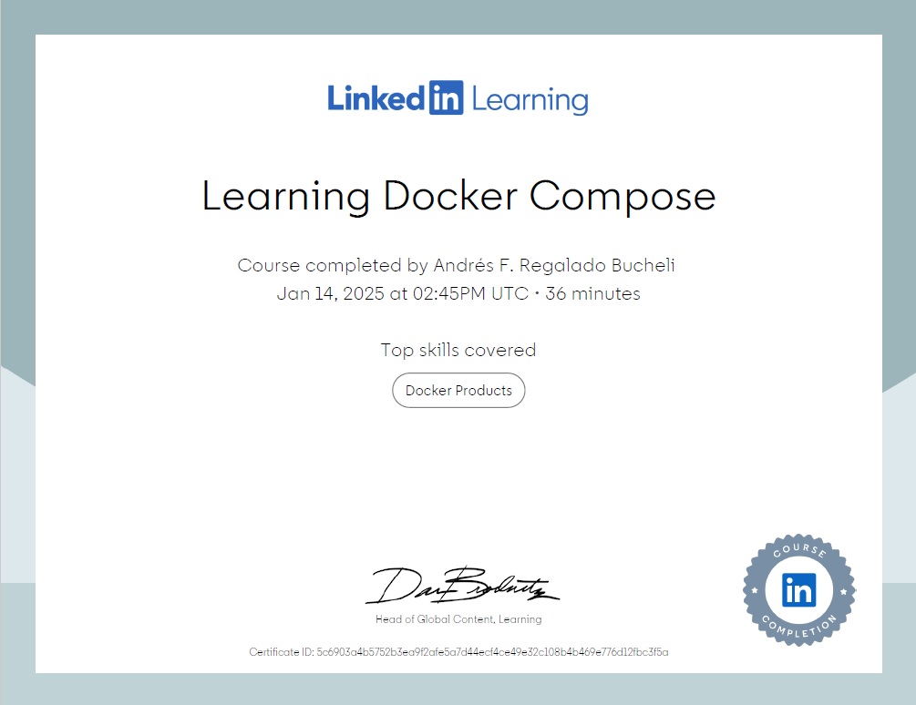 Photo of certificate