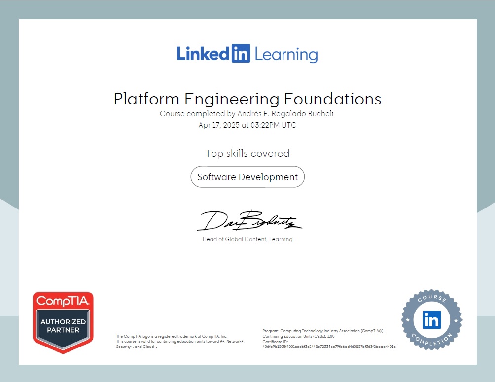 Photo of certificate
