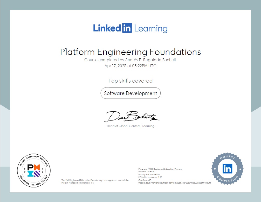 Photo of certificate