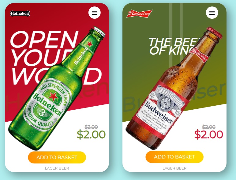 Photo of the Beer Bottles website