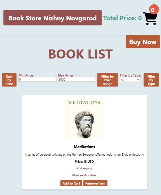 Photo of the Mern Book Store App