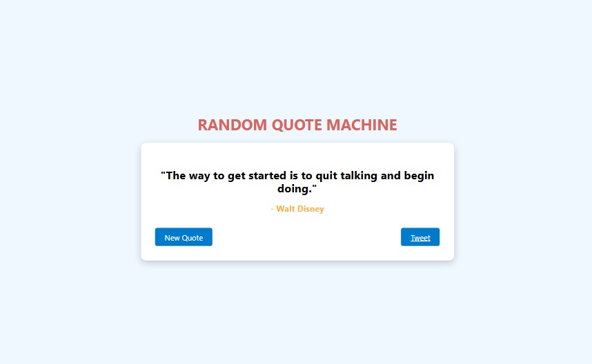 Photo of the Random Quote Machine App